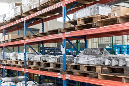 machining parts warehouse rack